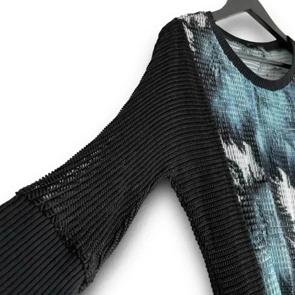 Alberto Makali Y2K M Floral Multicolor Abstract Knit Pullover Blouse Sweater - Picture 4 of 9